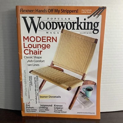 Popular Woodworking Magazine June 2017 Build A Modern Lounge Chair - Image 1 of 4