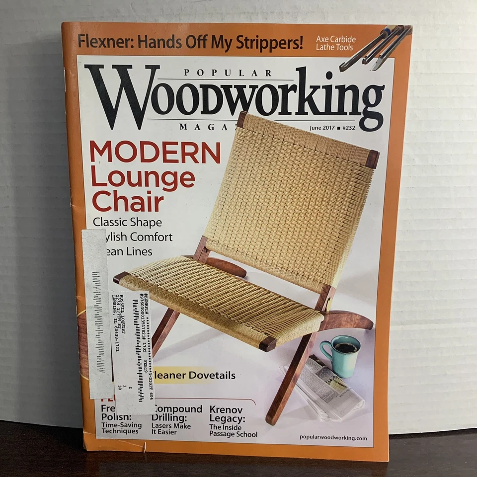 Popular Woodworking Magazine June 2017 Build A Modern Lounge Chair - Image 1 of 4