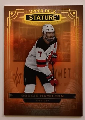 2022-23 UD Stature Photo Variant Orange Dougie Hamilton /25 New Jersey Devils - Image 1 of 2
