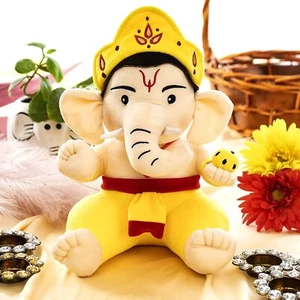 Mantra Chanting Baby Ganesha (28 CM) | Musical Soft Plush Toy Infants, Toddlers - Picture 1 of 4
