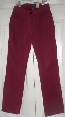 Nuevo con etiquetas Pantalones de sarga ajustados elásticos ajustados rojos verde azulado rosa para niños 4-10 Foto 1 de 4