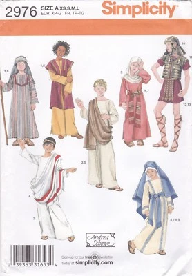 Easter Pagant ,child costume patterns for full cast XS/L    23-24 to 32-34 chest - Image 1 of 2