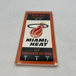 MIAMI HEAT INAUGURAL SEASON 1988 SLABBED TICKET - VIP - Desk Paper Weight - Picture 1 of 7