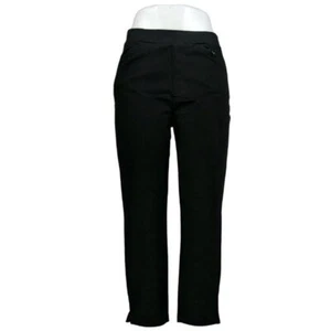 Susan Graver Weekend Premium Stretch Crop Pants Black - Picture 1 of 3