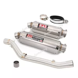 For SUZUKI DRZ400 S DRZ400SM 2000-2023 Exhaust Mid Pipe Slip On Muffler Silencer - Picture 1 of 12