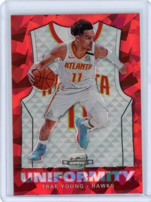 2019-20 Panini Contenders Optic Basketball Uniformity Red Ice #12 Trae Young - Image 1 of 2