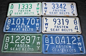 Etiqueta de matrícula NY Thruway TWY Rt 90 6 piezas 1980 1982 1984 1985 1987 1988 - Imagen 1 de 4