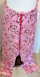 Size 24 River Island Lounge Loft Pink Christmas Ribbon Satin Pyjama Bottoms - Picture 1 of 3
