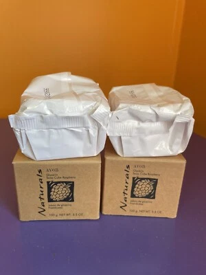 Vtg 1996 Set Of 2 AVON Naturals Raspberry Glycerin Cube Soap NOS Sealed - Image 1 of 4
