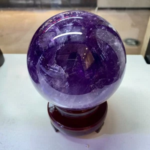 5.4LB Top Natural amethyst Quartz Sphere Crystal Ball reiki healing mineral - Picture 1 of 6