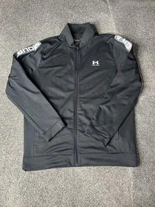 Under Armour Challenger Pro Jacket Mens Medium Black Full Zip Tracksuit Shirt - Picture 1 of 13