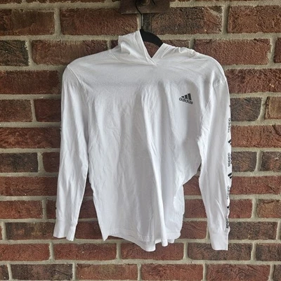 Adidas Children's Size Medium 10/12 White T-Shirt With Hoodie - Image 1 of 4
