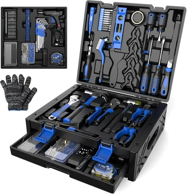 Cassetta Attrezzi Completa 326 Pezzi - Valigetta Attrezzi Con Cassetto Set Attre - Immagine 1 di 4