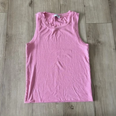 Regata feminina LNA Clothing grande costela rosa Jones ajustada dupla camada macia - Imagem 1 de 4