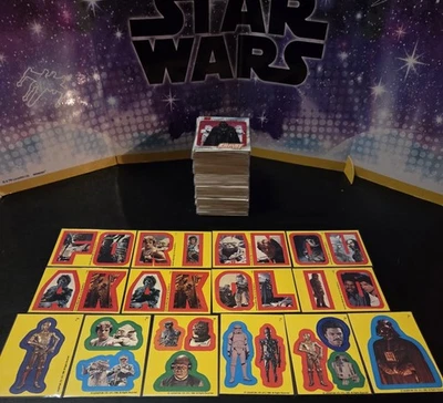 🔥1980 LOTE DE TARJETAS COLECCIONABLES/PEGATINAS STAR WARS: EMPIRE STRIKES BACK SERIE 1 (155 PIEZAS) Foto 1 de 4