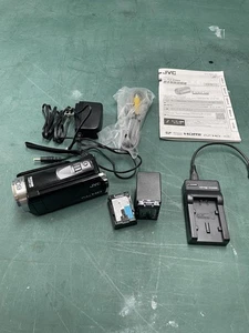 JVC GZ-E880 Full HD Camcorder 60x Zoom Black w/ Charger Battery AV Cable - Picture 1 of 12