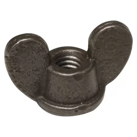 Porca de asa, 3/8"-16, aço, óxido preto, 1 pol Ht, 1-5/8 pol extensão máxima de asa, 10 peças, - Imagem 1 de 1