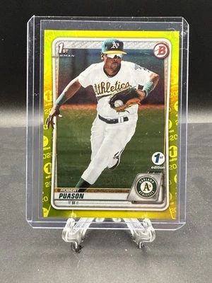 ROBERT PUASON 2020 Bowman 1st Edition Yellow Foil 1st Bowman #BFE145 #64/75 - Image 1 of 3