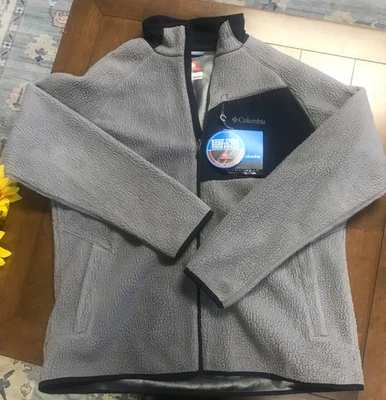 Columbia Hombre’s Gris Térmico Reflectante Omni Heat Cremallera Sudadera Chaqueta 2XL Foto 1 de 4