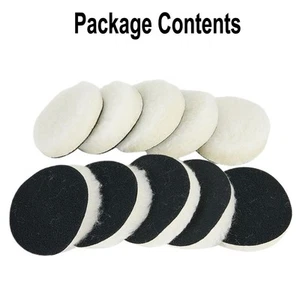 10pcs 3 Inch Woolen Polishing Buffer Pads Heavy Cut Pads For Car Polisher - Picture 1 of 13