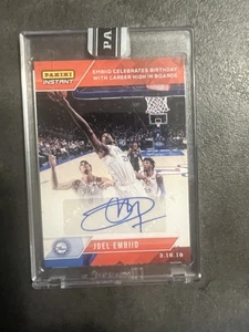 JOEL EMBIID 2017-18 PANINI INSTANT BASKETBALL #114 ORANGE AUTOGRAPH AUTO 3/5 - Picture 1 of 2