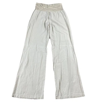 Pantalones de lino Love Tree de pierna ultra ancha para mujer cintura elástica media tiro alto boho Foto 1 de 4