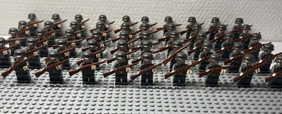 50 Deutsche ww2 Lego Soldaten Figuren mit Waffen - Bild 1 von 4