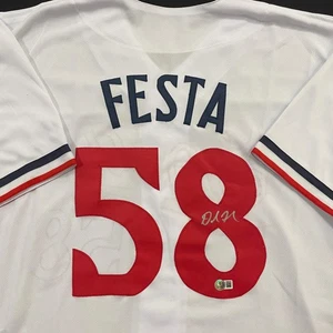David Festa Autographed White Pro-Style Jersey Minnesota Twins Beckett - Picture 1 of 4