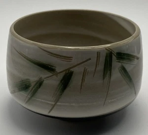 Taza de té/sake de gres con diseño de bambú de cerámica japonesa Otagiri de 4 OZ, 2x3”, usada en excelente estado - Imagen 1 de 4