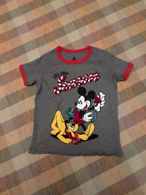 Camiseta Disney Auténtica Mickey & Pluto Holiday Boys Talla XXS 2/3 Foto 1 de 4
