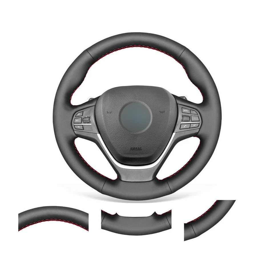 Cubierta de volante de cuero duradera antideslizante cosida a mano para Kia Sorento 2016 Foto 1 de 4