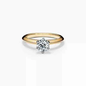 tiffany and co solitaire diamond engagement ring - Picture 1 of 3