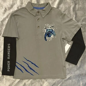 NEW Disney Store POWER RANGERS JUNGLE FURY BLUE RANGER Shirt Boys Small S (5/6) - Picture 1 of 3