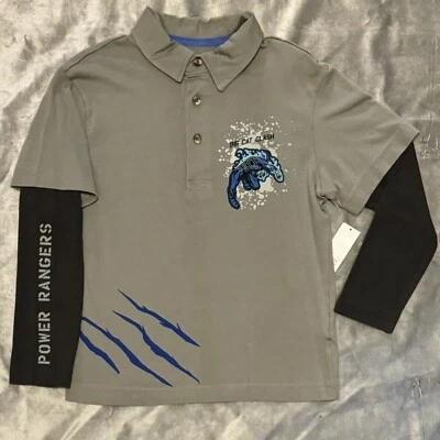 NEW Disney Store POWER RANGERS JUNGLE FURY BLUE RANGER Shirt Boys Small S (5/6) - Image 1 of 3