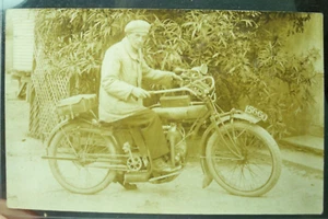 Indian Motorcycle Rider Early 1900s British made Post Card - Picture 1 of 4