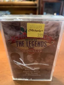CHRISTMAS WITH THE LEGENDS OF COUNTRY (Cassette, 1994)NEW/SEALED Cracked Case - Picture 1 of 6