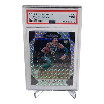 2017 PANINI PRIZM JAYSON TATUM MOSAIC #20 PSA 9 RC ROOKIE BOSTON CELTICS -A10040 - Image 1 of 2
