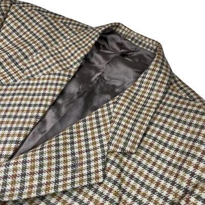 Loro Piana 男式 100% 羊绒 3 按钮西装外套牧羊人格子格子格子 • 42L 美国 — 第 1/4 张图片