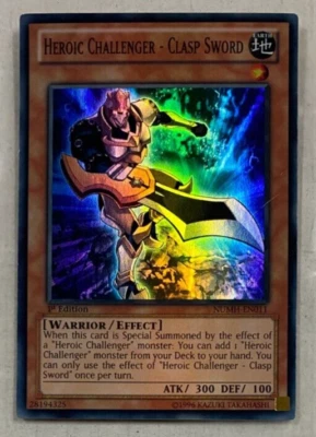 Yugioh Heroic Challenger - Clasp Sword Trading Card NUMH-EN011 1st Ed Super Rare - Image 1 of 2