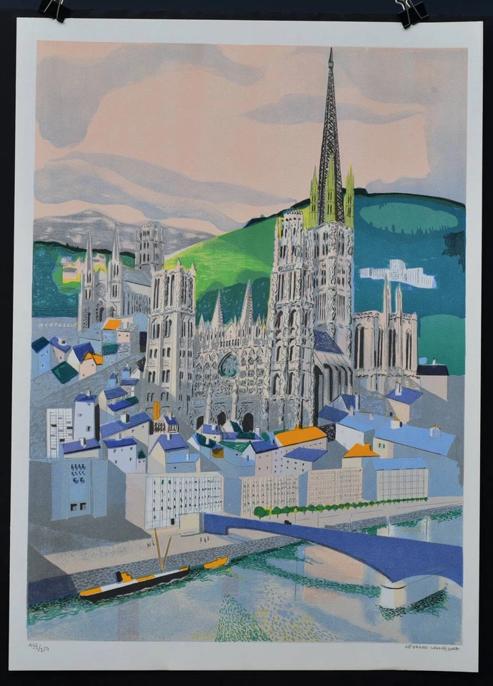 Original GEORGE LAMBERT lithograph, Cathedral, signed and numbered - Image 1 of 1