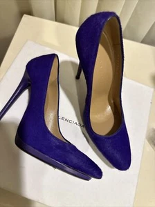 BALENCIAGA VIOLET PONY HAIR PUMPS SIZE 36 EU NET - Picture 1 of 17