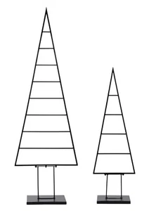 my home Deko Weihnachts Baum MAISCHA 2er Set Metall schwarz 34x108 cm 50x152 cm - Bild 1 von 3