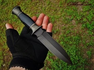 Maßgeschneidertes handgefertigtes D2 Stahl Jagd Bowie Messer, Micarta Griff Jagdmesser - Bild 1 von 9
