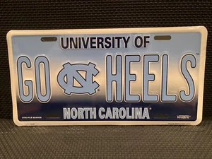 North Carolina Tar Heels CAR TAG Chrome LICENSE PLATE METAL SIGN TRUCK - Picture 1 of 6