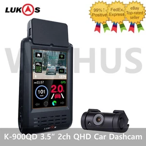 Lukas K-900QD 3.5“ IPS LCD 2ch QHD 32GB Car Dash Camera Car Blackbox - Tracking - Picture 1 of 3