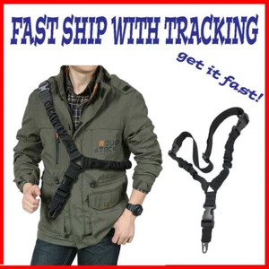 Tactical One Single Point Sling Strap Bungee Rifle Gun Sling with QD Buckle - Picture 1 of 11