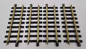 Set Of 4 New Bright Brass Colored Straight Tracks 473T-2 Free Shipping - Picture 1 of 6
