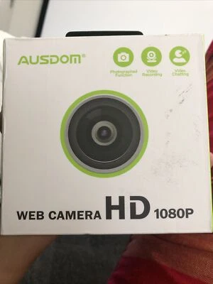 HD Webcam 1080P with Microphone, Ausdom USB Computer Web Camera, OBS (Black) - Image 1 of 2