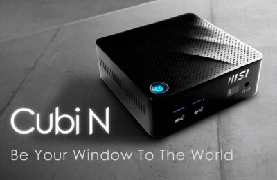 MSI Cubi N6000 Intel Pentium Silver - 8GB Ram  128GB Ssd Nvme WIFI/BLUETOOTH  - Image 1 of 3