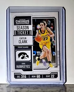 2023-24 Caitlin Clark Panini Contenders #CC2 Season Ticket Card Iowa Hawkeyes - Picture 1 of 2